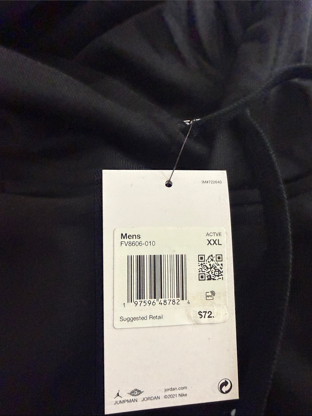 Jordan Sports Black Pullover Hoodie with White Jumpman - Picture 2 of 11